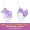 Large Velvet Bow Fascinator Head Piece Mini Domed Pillbox Hatinator Hat. Mini Round Satin Dome Minimalist Stunner 4 Colours -  Lavender Purple - Thumbnail Image 2