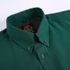 Mens English Oxford Shirt Button Down. Casual Office Work Weekender by Janeo British Apparel. Green - Thumbnail Image 8