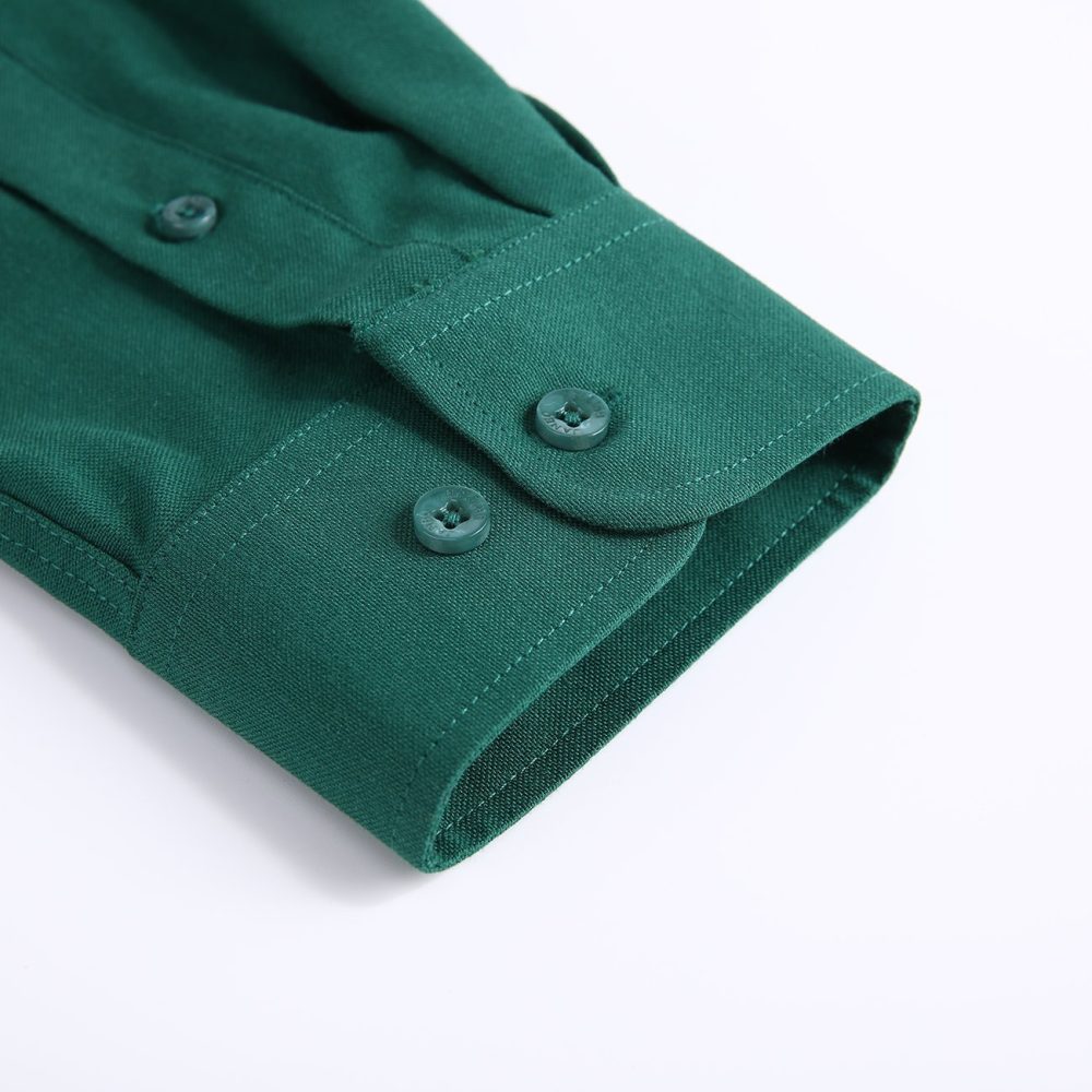 Mens English Oxford Shirt Button Down. Casual Office Work Weekender by Janeo British Apparel. Green - Image 9