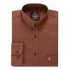 Mens English Oxford Shirt Button Down. Casual Office Work Weekender by Janeo British Apparel. Mocha Brown - Thumbnail Image 5