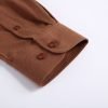 Mens English Oxford Shirt Button Down. Casual Office Work Weekender by Janeo British Apparel. Mocha Brown - Thumbnail Image 10