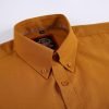 Mens English Oxford Shirt Button Down. Casual Office Work Weekender by Janeo British Apparel. Mustard - Thumbnail Image 8