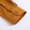 Mens English Oxford Shirt Button Down. Casual Office Work Weekender by Janeo British Apparel. Mustard - Thumbnail Image 10