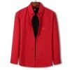 Mens English Oxford Shirt Button Down. Casual Office Work Weekender by Janeo British Apparel. Red - Thumbnail Image 7