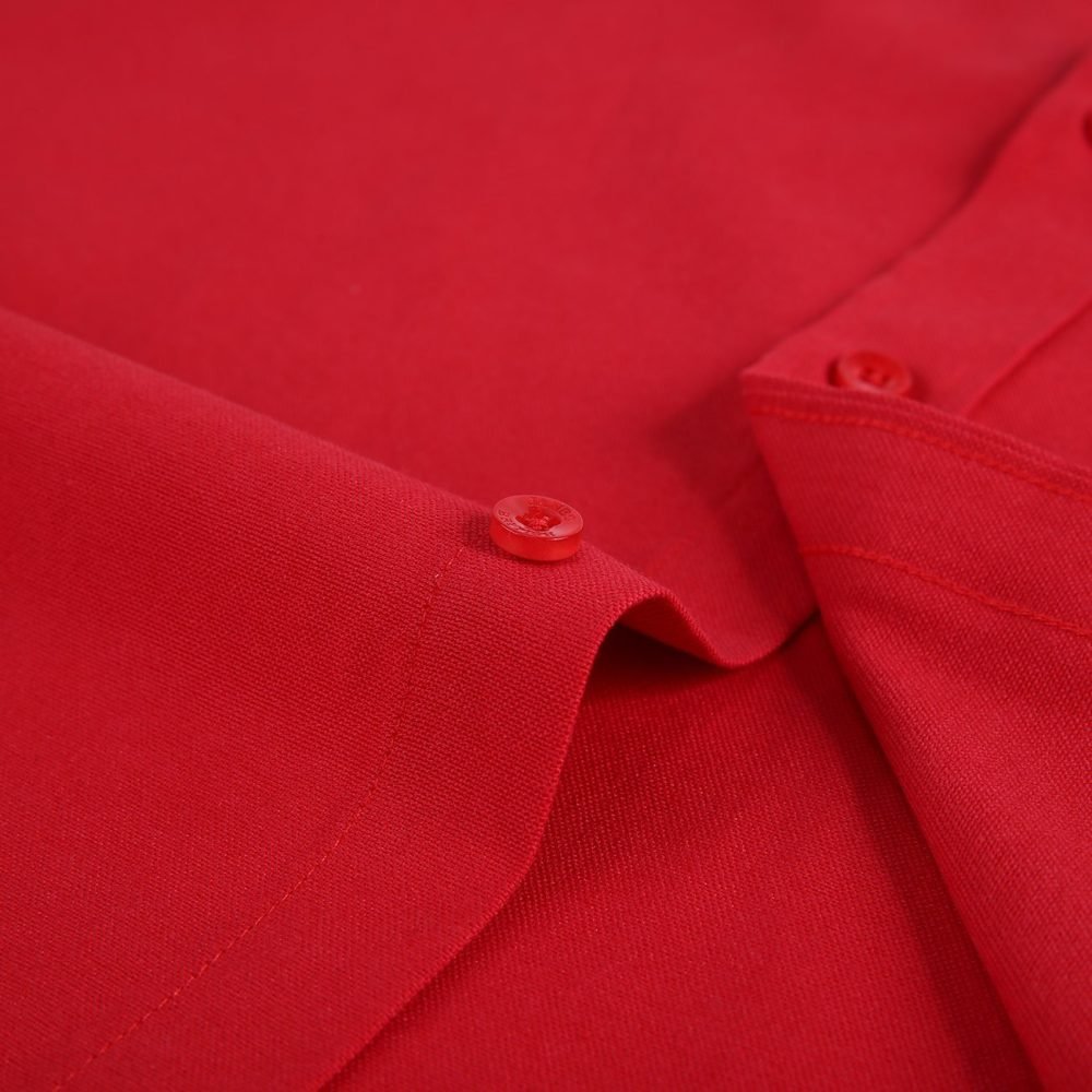 Mens English Oxford Shirt Button Down. Casual Office Work Weekender by Janeo British Apparel. Red - Image 10
