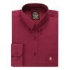 Mens English Oxford Shirt Button Down. Casual Office Work Weekender by Janeo British Apparel. Wine - Thumbnail Image 5