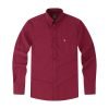 Mens English Oxford Shirt Button Down. Casual Office Work Weekender by Janeo British Apparel. Wine - Thumbnail Image 6