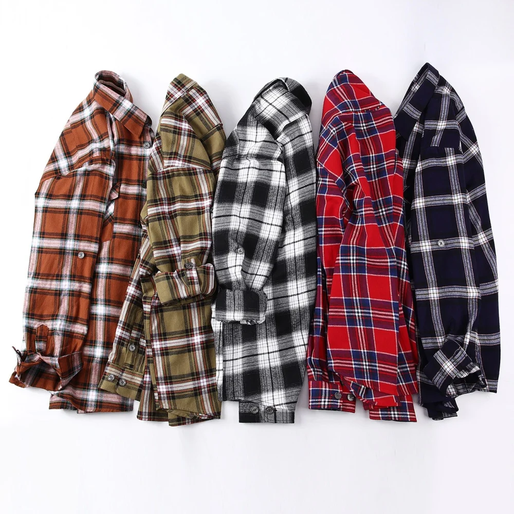 Mens Flannel Shirt Lumberjack Plaid Check Cotton Patch Pockets Shacket Designer  by Janeo British Apparel. Sienna Soft Brown - Image 16