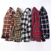 Mens Flannel Shirt Lumberjack Plaid Check Cotton Patch Pockets Shacket Designer  by Janeo British Apparel. Sienna Soft Brown - Thumbnail Image 16
