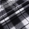 Mens Flannel Shirt Lumberjack Plaid Check Cotton Patch Pockets Shacket Designer  by Janeo British Apparel. The Classic Black & White - Thumbnail Image 8