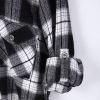 Mens Flannel Shirt Lumberjack Plaid Check Cotton Patch Pockets Shacket Designer  by Janeo British Apparel. The Classic Black & White - Thumbnail Image 11