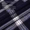 Mens Flannel Shirt Lumberjack Plaid Check Cotton Patch Pockets Shacket Designer by Janeo British Apparel. Medici French Navy - Thumbnail Image 8