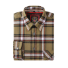 Mens Flannel Shirt Lumberjack Plaid Check Cotton Patch Pockets Shacket Designer  by Janeo British Apparel. Citrine Olive Green - Thumbnail Image 7