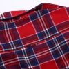 Mens Flannel Shirt Lumberjack Plaid Check Cotton Patch Pockets Shacket Designer by Janeo British Apparel. Shakespear Red - Thumbnail Image 13