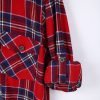 Mens Flannel Shirt Lumberjack Plaid Check Cotton Patch Pockets Shacket Designer by Janeo British Apparel. Shakespear Red - Thumbnail Image 11