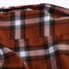 Mens Flannel Shirt Lumberjack Plaid Check Cotton Patch Pockets Shacket Designer  by Janeo British Apparel. Sienna Soft Brown - Thumbnail Image 13