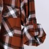 Mens Flannel Shirt Lumberjack Plaid Check Cotton Patch Pockets Shacket Designer  by Janeo British Apparel. Sienna Soft Brown - Thumbnail Image 11