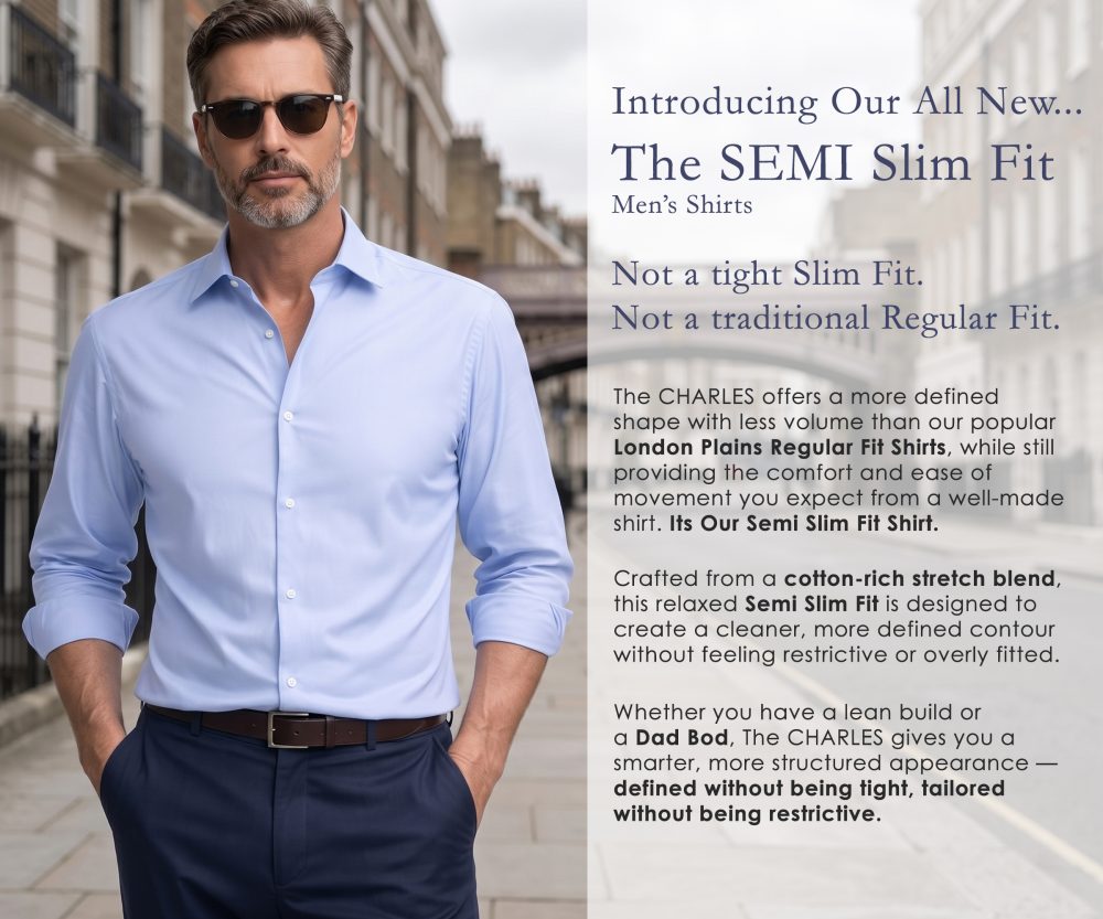 Graphite Dark Grey, Men's Semi Slim Fit Formal Shirt, Cotton Rich Stretch Fabric with Elastane, Crease Resistant - Image 4