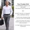 Graphite Dark Grey, Men's Semi Slim Fit Formal Shirt, Cotton Rich Stretch Fabric with Elastane, Crease Resistant - Thumbnail Image 12