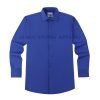French Ink Blue, Men's Semi Slim Fit Formal Shirt, Cotton Rich Stretch Fabric with Elastane, Crease Resistant - Thumbnail Image 8