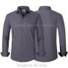 Graphite Dark Grey, Men's Semi Slim Fit Formal Shirt, Cotton Rich Stretch Fabric with Elastane, Crease Resistant - Thumbnail Image 7