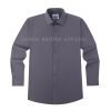 Graphite Dark Grey, Men's Semi Slim Fit Formal Shirt, Cotton Rich Stretch Fabric with Elastane, Crease Resistant - Thumbnail Image 8