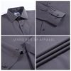 Graphite Dark Grey, Men's Semi Slim Fit Formal Shirt, Cotton Rich Stretch Fabric with Elastane, Crease Resistant - Thumbnail Image 10