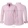 Pink, Men's Semi Slim Fit Formal Shirt, Cotton Rich Stretch Fabric with Elastane, Crease Resistant - Thumbnail Image 7