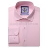 Pink, Men's Semi Slim Fit Formal Shirt, Cotton Rich Stretch Fabric with Elastane, Crease Resistant - Thumbnail Image 9