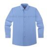 Porcelain Blue, Men's Semi Slim Fit Formal Shirt, Cotton Rich Stretch Fabric with Elastane, Crease Resistant - Thumbnail Image 8