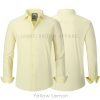 Yellow Lemon, Men's Semi Slim Fit Formal Shirt, Cotton Rich Stretch Fabric with Elastane, Crease Resistant - Thumbnail Image 7