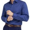 The London Plain Mens Shirt, Regular Fit, Classic Formal Dress Wear, Single & Double Cuff Option, Vintage Blue - Thumbnail Image 1