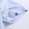 (Jordy Sky Blue, Stripe) Mens Short Sleeve Oxford Shirt Plain or Stripe, Classic Fit, Button Down Collar & Pocket. Holiday Apparel Leisure Shirts - Thumbnail Image 7