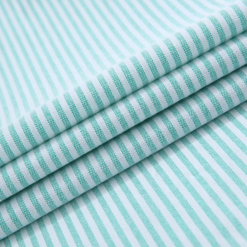 (Paris Mint, Stripe) Mens Short Sleeve Oxford Shirt Plain or Stripe, Classic Fit, Button Down Collar & Pocket. Holiday Apparel Leisure Shirts - Image 4