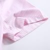 (Tickle Me Pink, Stripe) Mens Short Sleeve Oxford Shirt Plain or Stripe, Classic Fit, Button Down Collar & Pocket. Holiday Apparel Leisure Shirts - Thumbnail Image 7