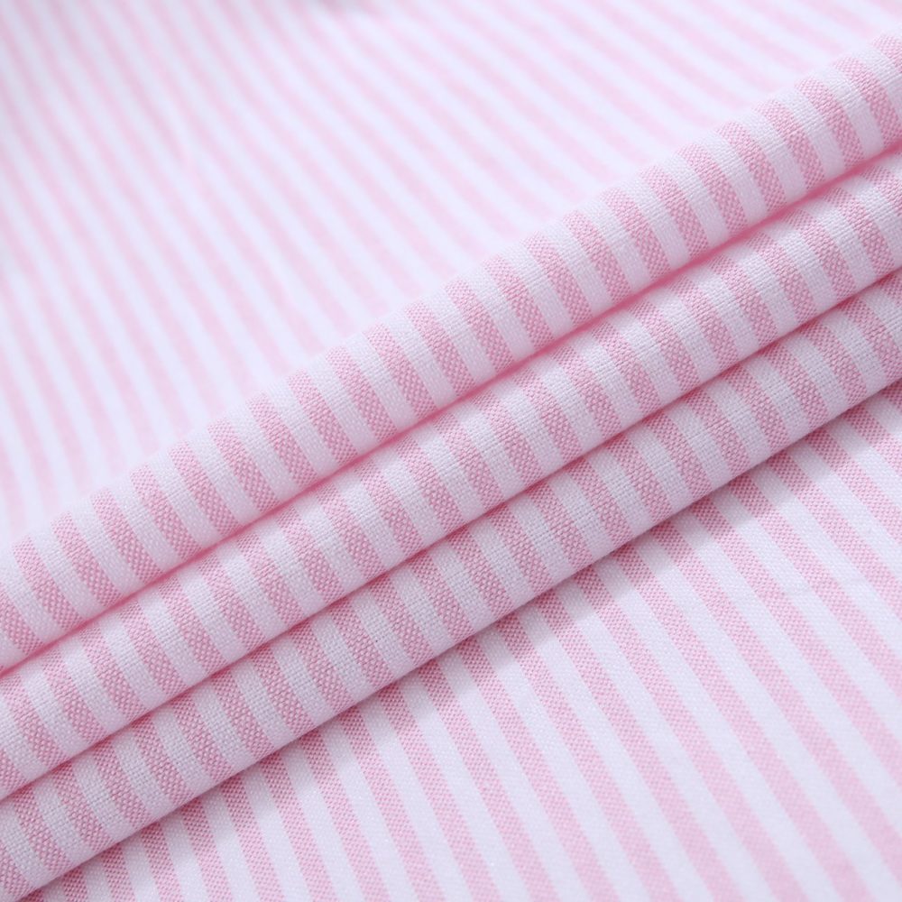 (Tickle Me Pink, Stripe) Mens Short Sleeve Oxford Shirt Plain or Stripe, Classic Fit, Button Down Collar & Pocket. Holiday Apparel Leisure Shirts - Image 4