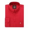 Mens English Oxford Shirt Button Down. Casual Office Work Weekender by Janeo British Apparel. Red - Thumbnail Image 5