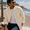 Mellow Lemon - Mens Long Sleeve Stripe Oxford Shirt. The Kensington Button Down Collar & Pocket. Authentic Oxford Fabric (Copy) - Thumbnail Image 3