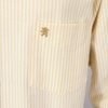 Mellow Lemon - Mens Long Sleeve Stripe Oxford Shirt. The Kensington Button Down Collar & Pocket. Authentic Oxford Fabric (Copy) - Thumbnail Image 6