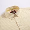 Mellow Lemon - Mens Long Sleeve Stripe Oxford Shirt. The Kensington Button Down Collar & Pocket. Authentic Oxford Fabric (Copy) - Thumbnail Image 7