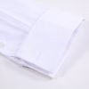 Janeo The London Plain Mens Shirt, Regular Fit, Classic Formal Dress Wear, Single & Double Cuff Option, White - Thumbnail Image 9