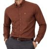 Mens English Oxford Shirt Button Down. Casual Office Work Weekender by Janeo British Apparel. Mocha Brown - Thumbnail Image 4