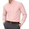 Mens English Oxford Shirt Button Down. Casual Office Work Weekender by Janeo British Apparel. Somerset Peachy Peach - Thumbnail Image 4