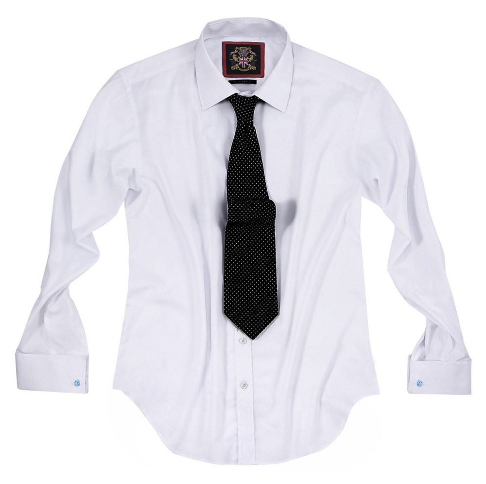 Janeo The London Plain Mens Shirt, Regular Fit, Classic Formal Dress Wear, Single & Double Cuff Option, White - Image 5