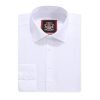 Janeo The London Plain Mens Shirt, Regular Fit, Classic Formal Dress Wear, Single & Double Cuff Option, White - Thumbnail Image 7
