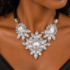Necklace & Earrings Jewellery Set, Flower Pendant.Swarovski Crystal Elements - Thumbnail Image 6