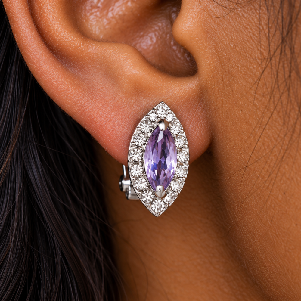 Crystal Jewellery Set, 14K Gold /Silver Rhodium Plated Swarovski Crystal Elements - Image 2