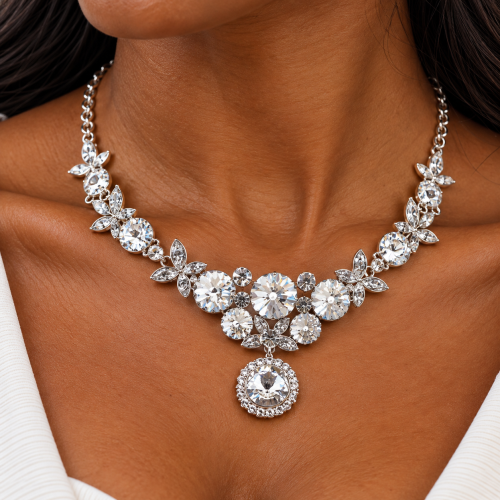 Butterfly Jewellery Necklace & Earrings, Swarovksi Crystal Elements, Gift for Her - Image 17