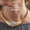 Choker Necklace 4 Pieces Jewellery Set.14K Gold Plated, Swarovski Crystal Element - Thumbnail Image 1