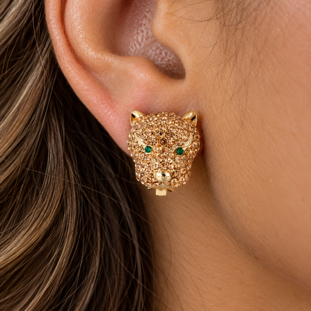 Panther Pendant Jewellery Set, Necklace & Earrings.Swarovksi Crystal Elements - Image 12